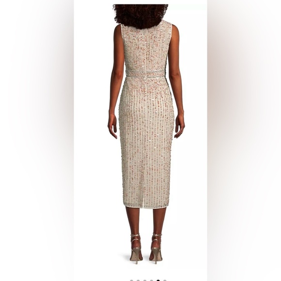 NWT Mac Dugglal Sequin Embroidered Sheath Dress 14 - Picture 10 of 12